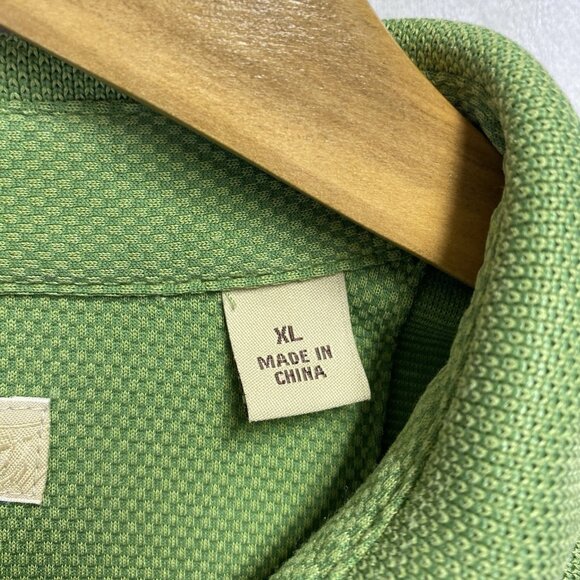 Tommy Bahama Textured Modal Short Sleeve Casual Golf Polo Shirt Men XL Green - Picture 8 of 16